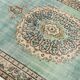 5x8 Green & Cream Oriental Vintage Rug 157x235Cm SK 24776