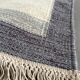 Handwoven wool rollakan rug design 'Wadden' reversible