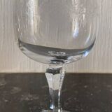 6 crystal wine glasses, engraved decoration