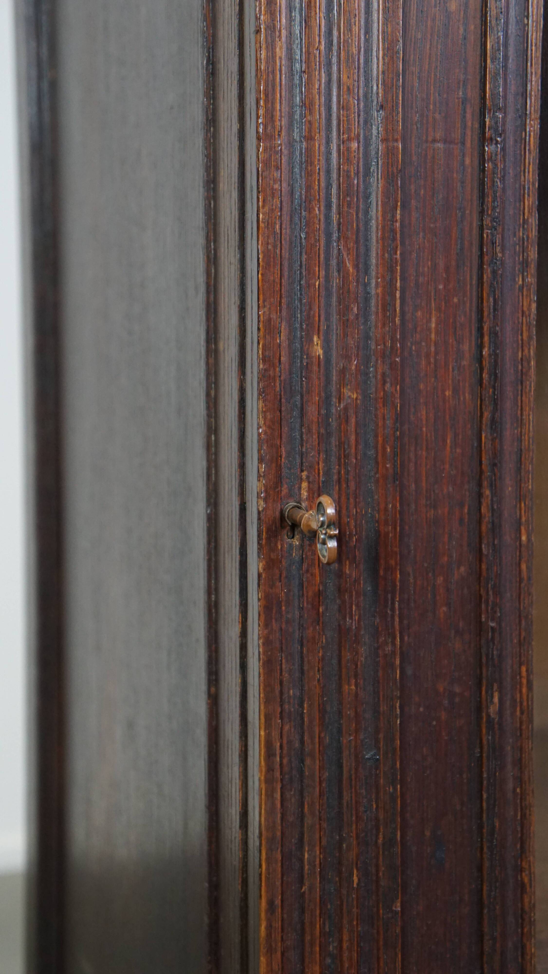 Antique Display Cabinet / Lectern / Showcase Cabinet Made of Oak with Glass