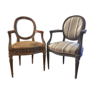 Pair of Louis XVI Style armchairs