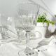 7 Vintage red wine glasses in fluted glass Made in France