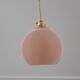 Suspension in powder pink opaline art deco 30s-40s
