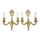 Pair of Louis XVI style knot wall lights - gilded bronze