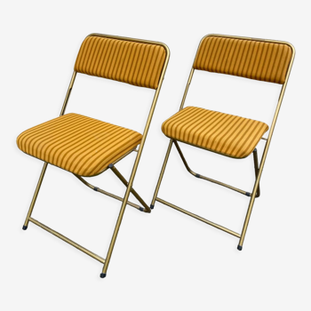 Pair of folding chairs Lafuma