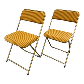 Pair of folding chairs Lafuma
