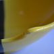 Bicolour ceramic cup in black and yellow signed Luc Vallauris 1950