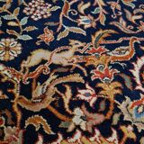 Tapis indien avec mélange de design « Ispahan »/« Kechan » des années 1980