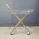 Vintage lucite and brass trolley, 1970s