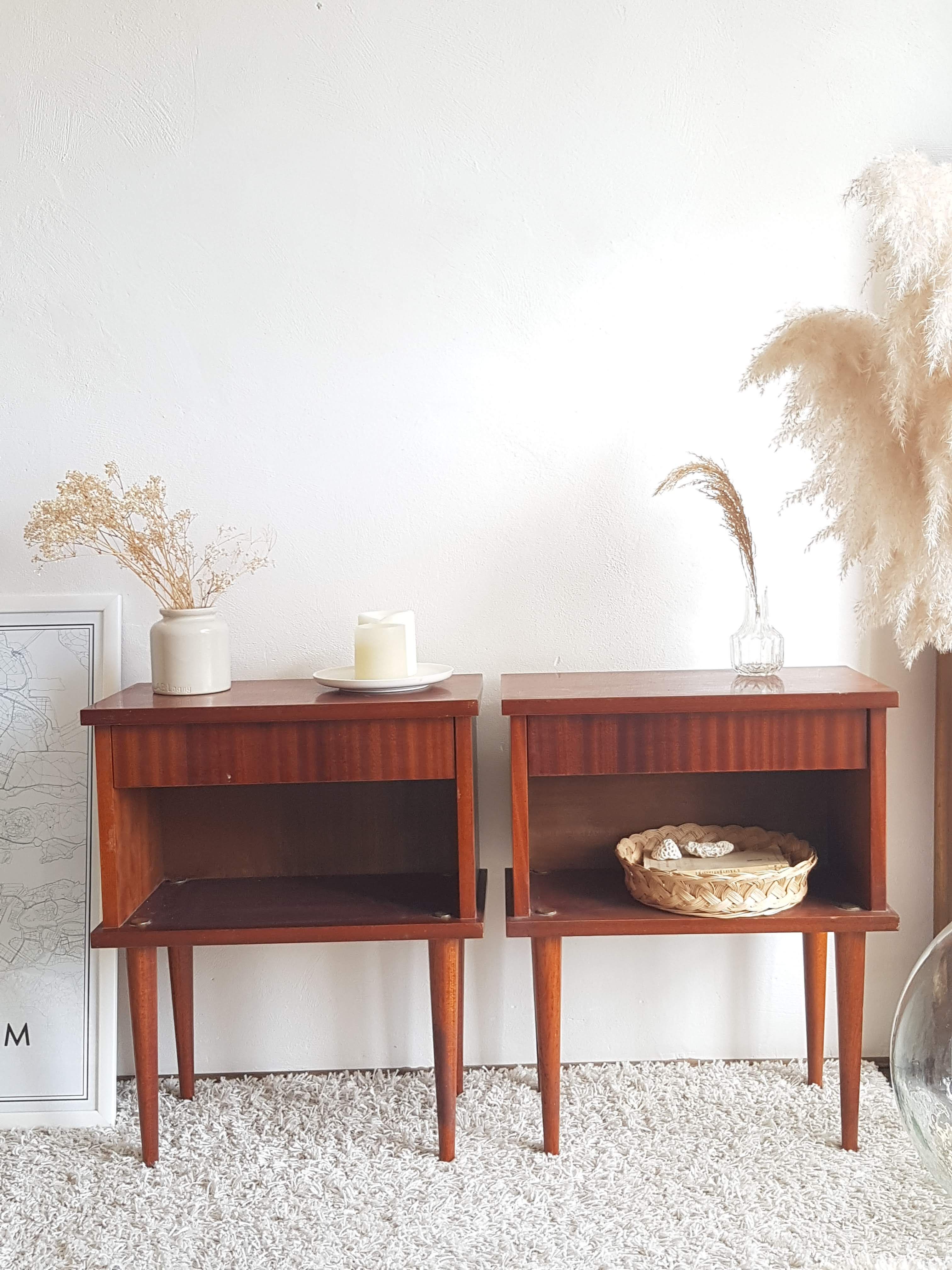 Pair of bedside tables circa 1960