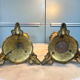 Paire de chandeliers néo-gothiques h=42cm