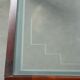 Beautiful and unique square Art Deco design coffee table with a glass top