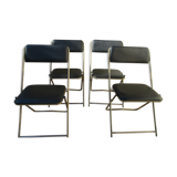 Lot of 4 folding chairs 70s