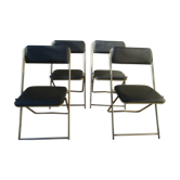 Lot of 4 folding chairs 70s