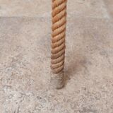 Handcrafted floor lamp in rope from the 60s and 70s