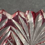 Overlay cut crystal salad bowl