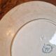 Old iron earth porcelain plate Badonviller Iris