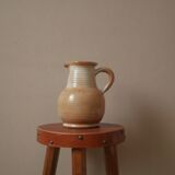 Pichet en grès vase à anse décoration campagne scandinave fabrication artisanale vintage céramique