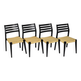 Scandinavian wooden and rope chairs