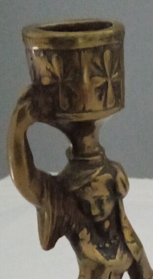 Bronze candle holder "The water carrier"