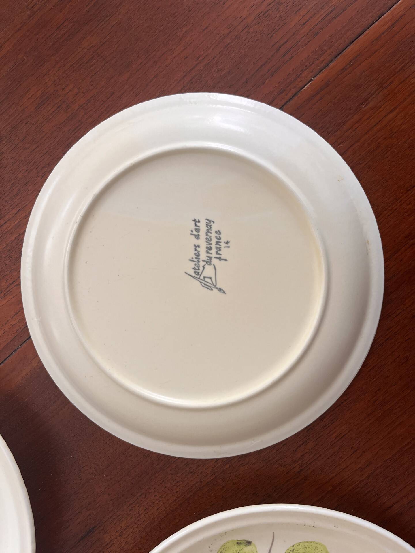 6 plates from the Ateliers d’Art du Revernay France