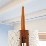 Danish 60s suspension in teak with bulging glass