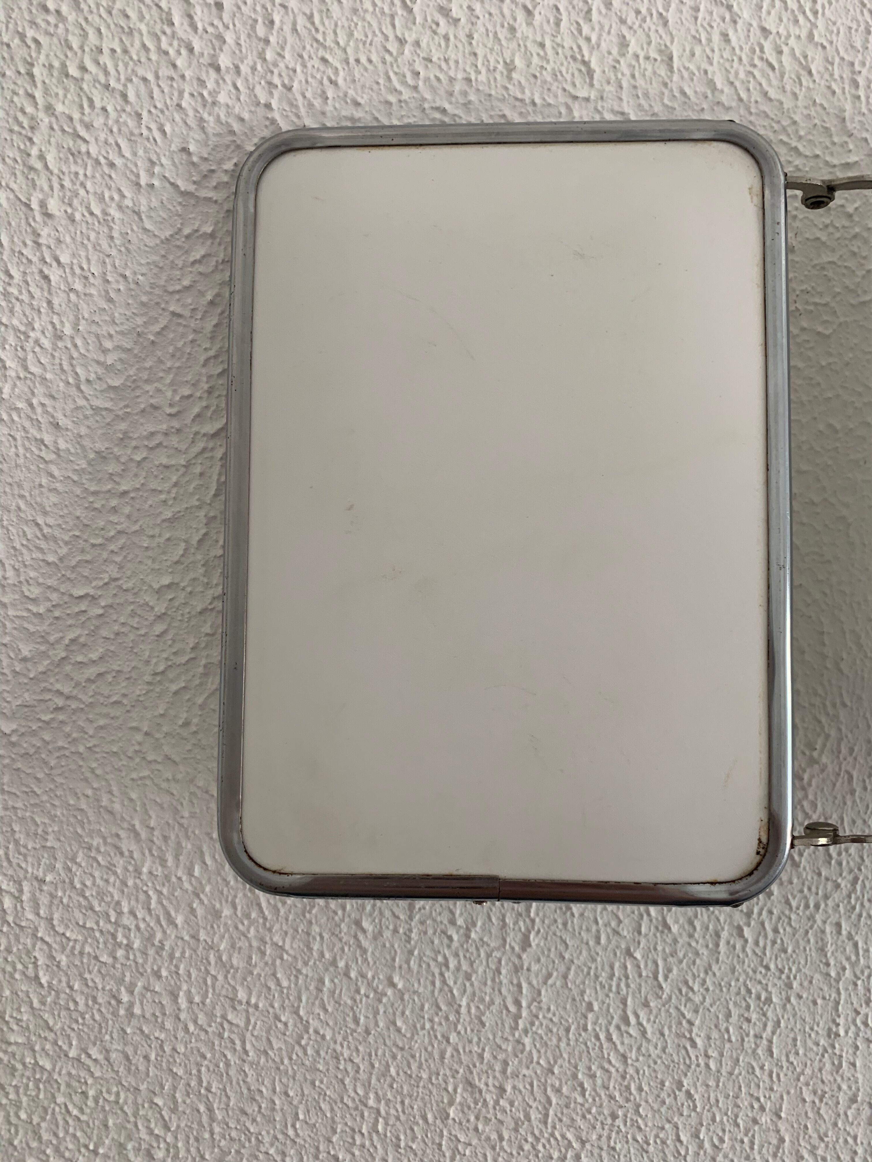 Vintage mirror 1950 triptych barber Arpin white - 21 x 51 cm