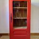 Glazed pine solid wood bonnetière