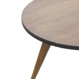 Table à manger ronde tripode en teck vintage