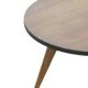 Round vintage teak tripod dining table