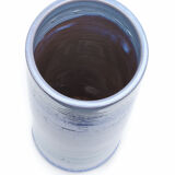 Enamelled blue vase
