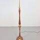 Vintage Scandinavian Floor Lamp in Teak and Brass, 1960s