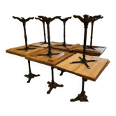 Lot de 7 tables de bistrot pour Bérengère pro