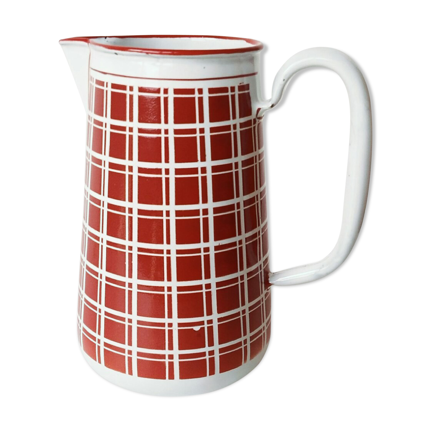 Enamelled sheet metal pitcher years 20/30