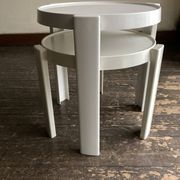 Pair of nesting coffee tables, space age Italian design 1960 Kastilia.