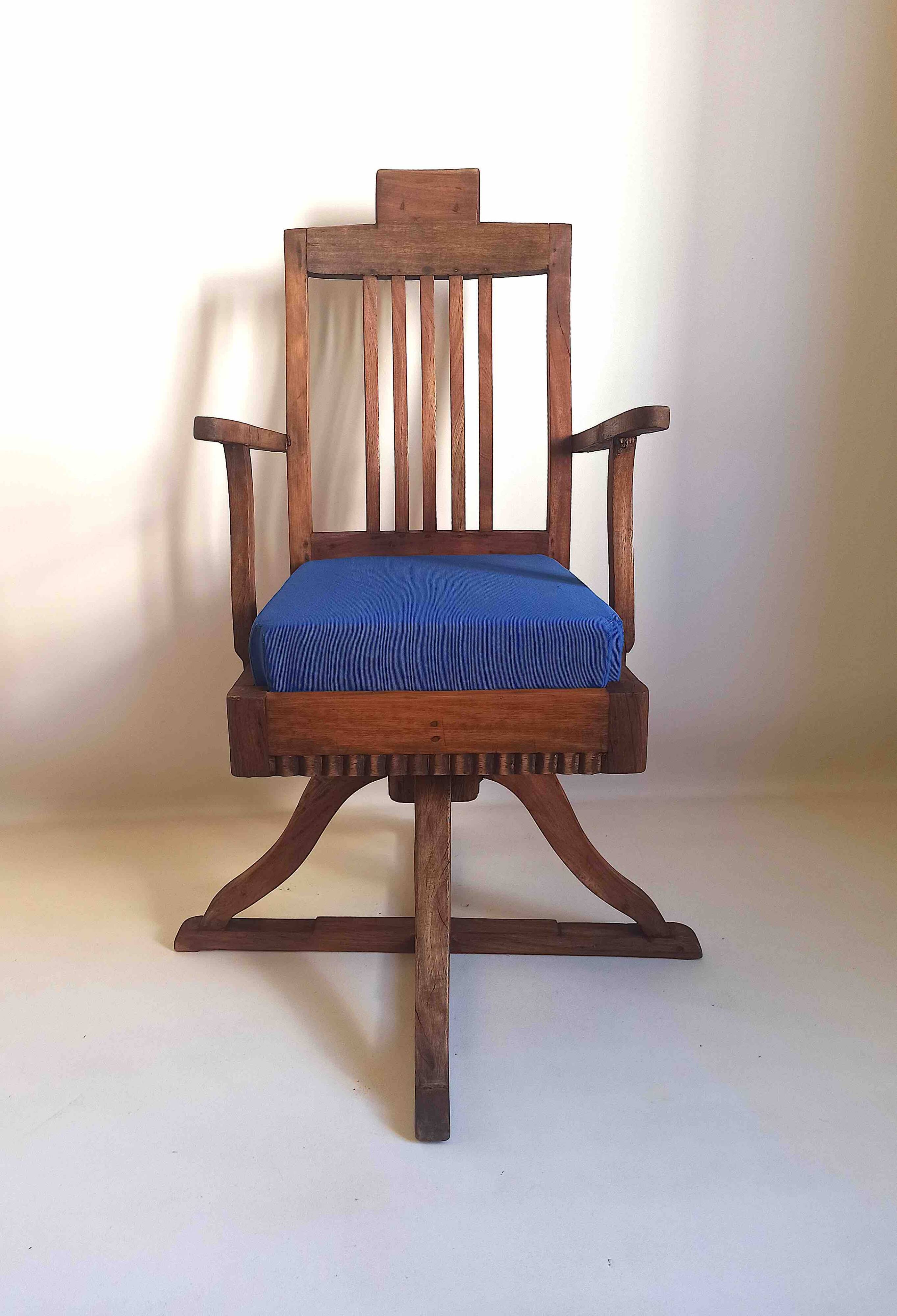 1900 Solid Teak Barber Chair