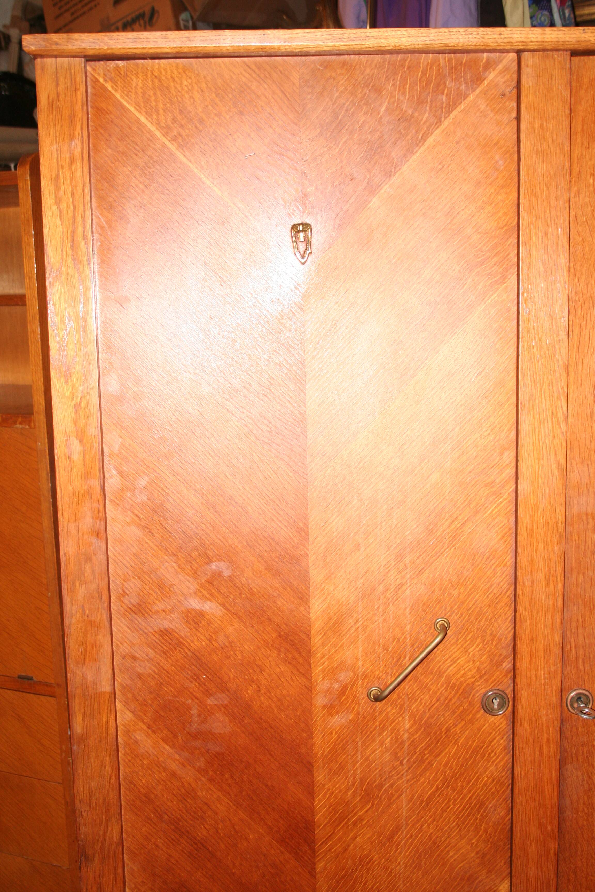 Vintage wardrobe 50_60 3 doors + mirror