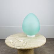 Egg lamp Domec pale green glass 70s