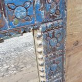 Old Art Nouveau mirror in Burmese teak