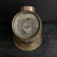 Antique lighting lantern, gilt brass marine compass binnacle "Askania", 1910, Germany