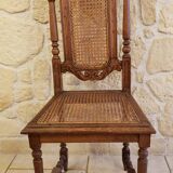 Set of 4 vintage carved cane chairs