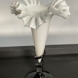 Vintage soliflore vase in glass paste 50s