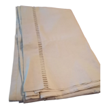 Drap toile écrue metis fleur bleue