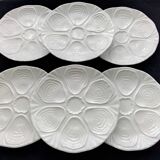 6 Limoges porcelain oyster plates