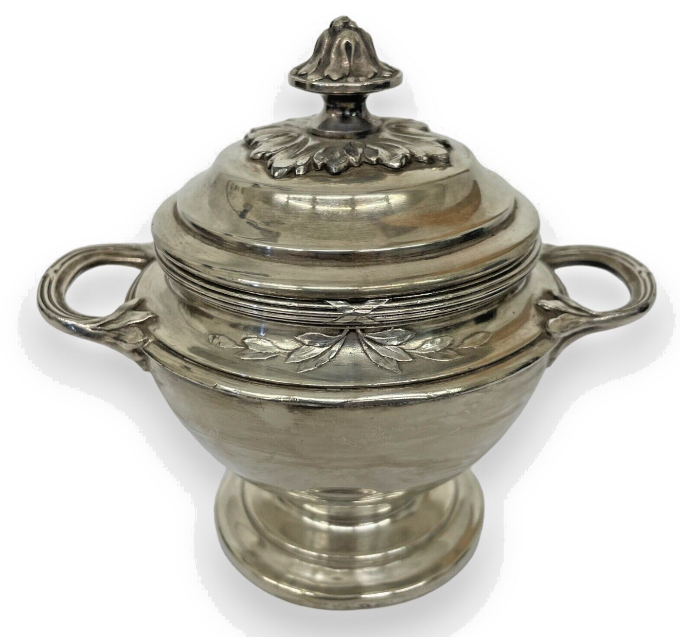 Sucrier en métal argenté Christofle collection Gallia ref 358.014