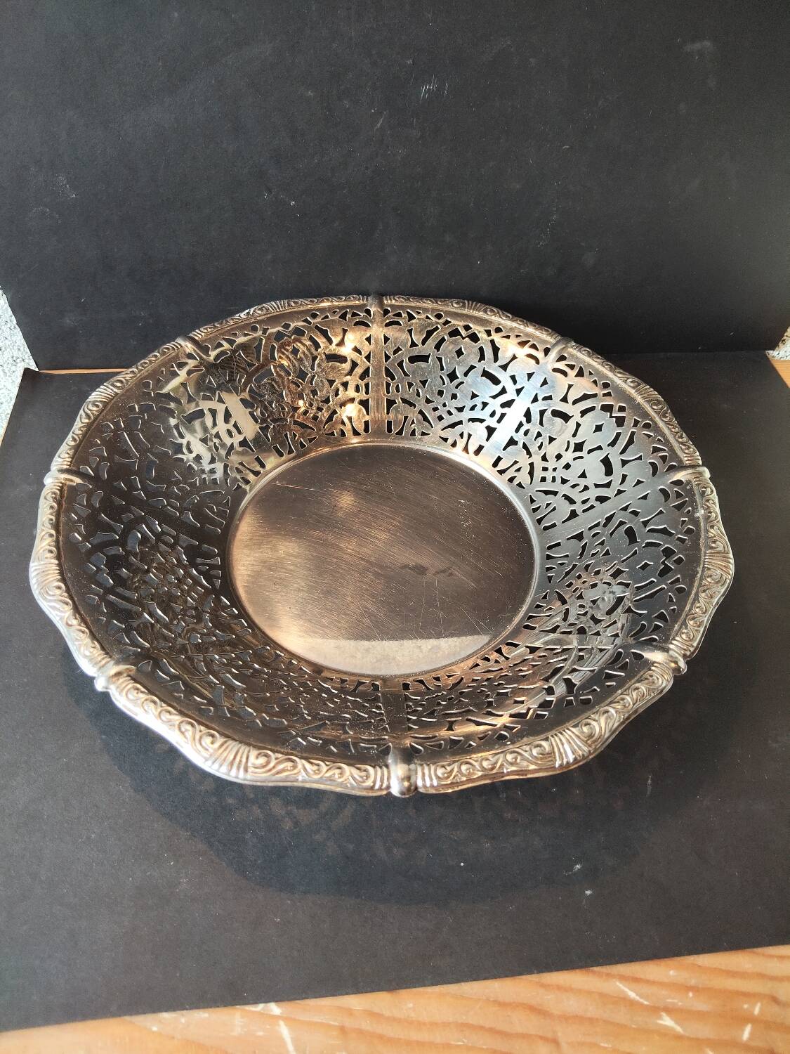 Italian design basket Alessi perforated stainless steel