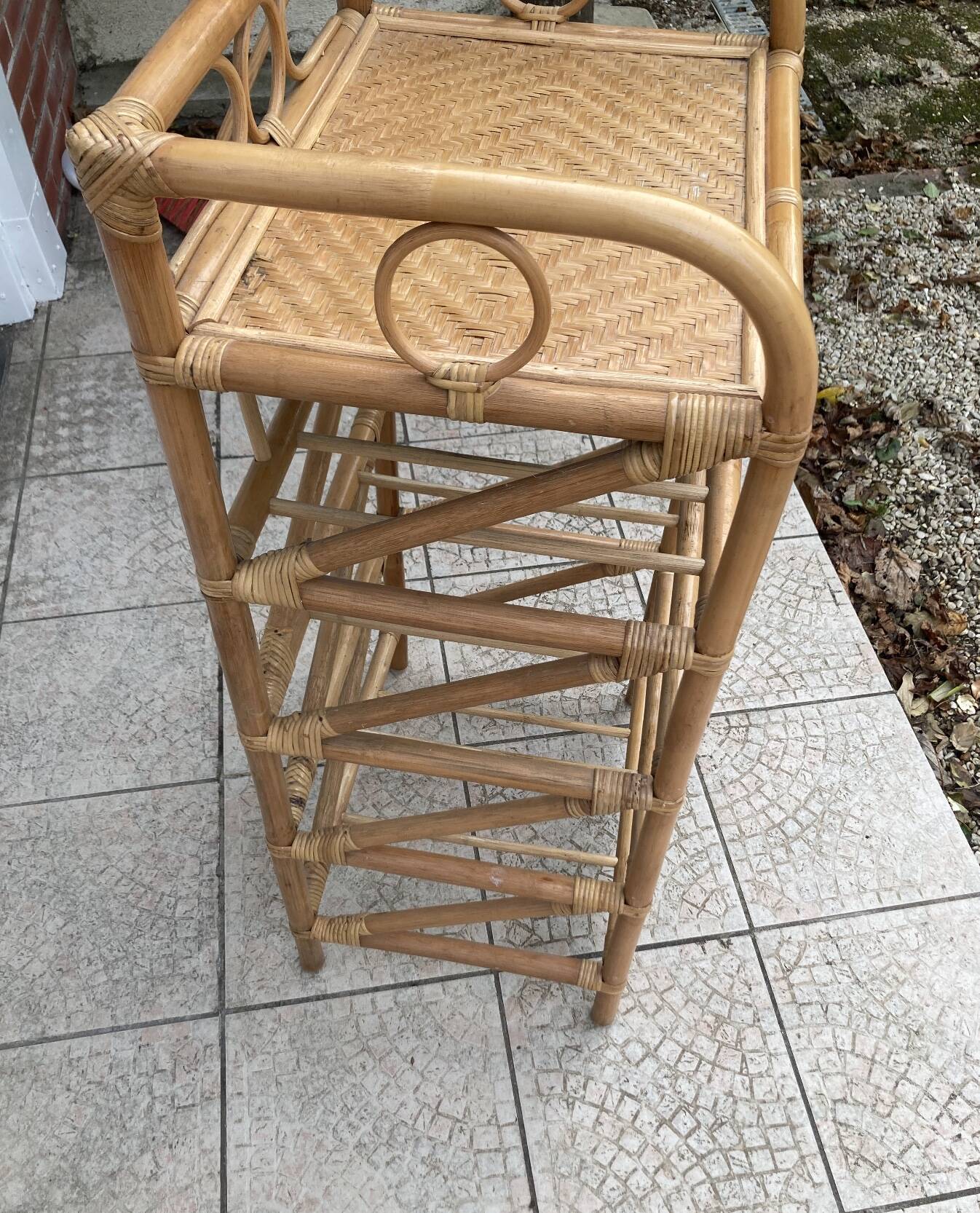Vintage rattan chiffonier