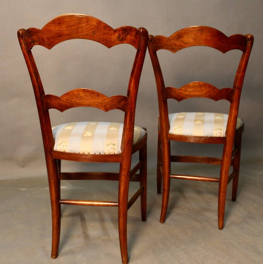 Pair of Elegant Walnut Chairs