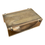 Antique Cigarette Holder Design Transparent Plexi & Silver Metal Vintage #C1