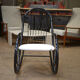 Rocking chair in black lacquered metal 1970